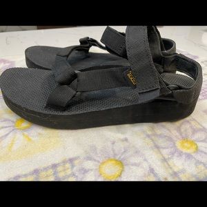 Black Platform Tevas